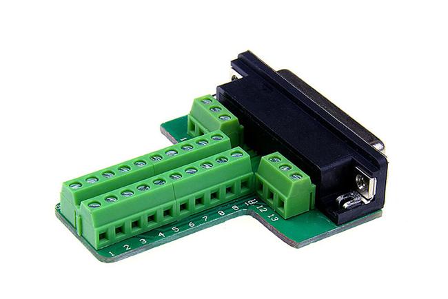 DB25 D Sub 25 Pin Connectors to Terminal Blocks Adapter with housing