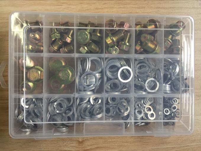 534pcs General Oil Drain Plug Bolt Aluminum Crush Washer Gaskets
