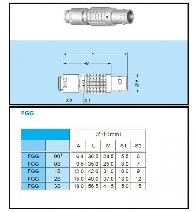 FGG EGG 2B 6 Pin Plus 1 Way Push Pull Self-lock Plug Socket Electrical Pneumatic Mixed Connector