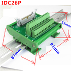 IDC26P IDC 26Pin Male Connector Terminal Block Adater Breakout Board DIN Rail Mount With 1M Cable