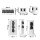 Outdoor Garden In-ground Lawn Electrical Power Sockets Outlet Imitation Marble Polyethylene Plastic
