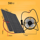 Solar Powered USB Fan Solar Panel Mini Portable Metal Fan Cooling Ventilation