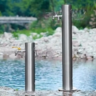 Outdoor Faucet Garden Water Taps Stainless Steel Standpipe Watering Post 86cm 34 inches Height