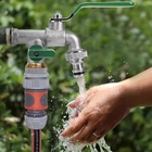 Garden Hose Faucet Water Tap Brass Ball Valve Outdoor Yard Bibcock Double Outlets
