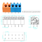 5.0mm Pitch Screwless Spring Clamp PCB Connectors Terminal Blocks Quick Connect Combination Modular