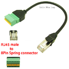 RJ45 8P8C Connector to 8 Pin Screw Terminal Block Adapter 30cm Long for Security CCTV Video Solution