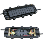 12 24 Core Horizontal Fiber Optic Cable Joint Box Splice Enclosure Waterproof IP67 2 in 2 out