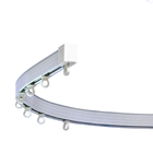 Heavy Duty Bendable Plastic Aluminum Pole Window Curved Curtain Rod Track Rail Inner Pulley