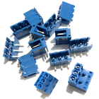 Blue 5.08mm Spacing PCB Pluggable Screw Terminal Blocks Plug + Right Angle Pin Header