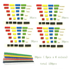 150pcs Colored 2.54mm Single Row Straight Pin Header X30 Female Socket X120 Gold Plated