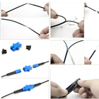 Fiber Optic SC Connector Quick Assembly Set with 5 meters Outdoor Drop Cable Kit