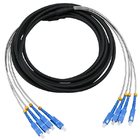 Outdoor Armored Fiber Optic Cable With FC SC LC ST Connector Assembled 30 to 1000 Meters
