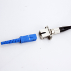 Outdoor Armored Fiber Optic Extension Cable With SC Connector Adapter Assembled