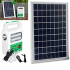 Portable Solar Power Bank Panel 2 LED Lamp with USB Cable Battery Charger Emergency Lighting System