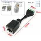 RJ45 Network Male Plug Female Jack 8P8C to 4 Pin Screw Terminal Blocks Adapter POE Cable 10cm