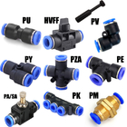 Air Connector Tube Plastic Pneumatic Fittings Water Hose Couplers 4mm 6mm 8mm 10mm 12mm PU PY PK PE PV SA