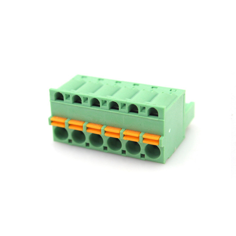 5.08mm Pitch Plugin Screwless Terminal Blocks Plug Horizontal Wiring Entry