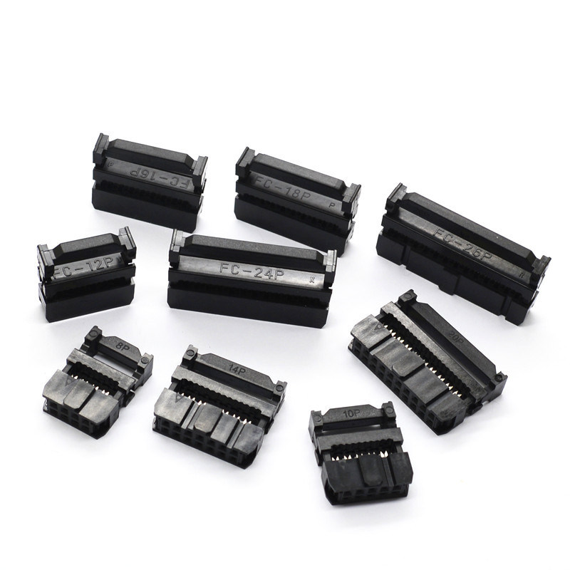 2.54mm Flat Cable IDC Female Socket Rectangular Receptacle Connector 6