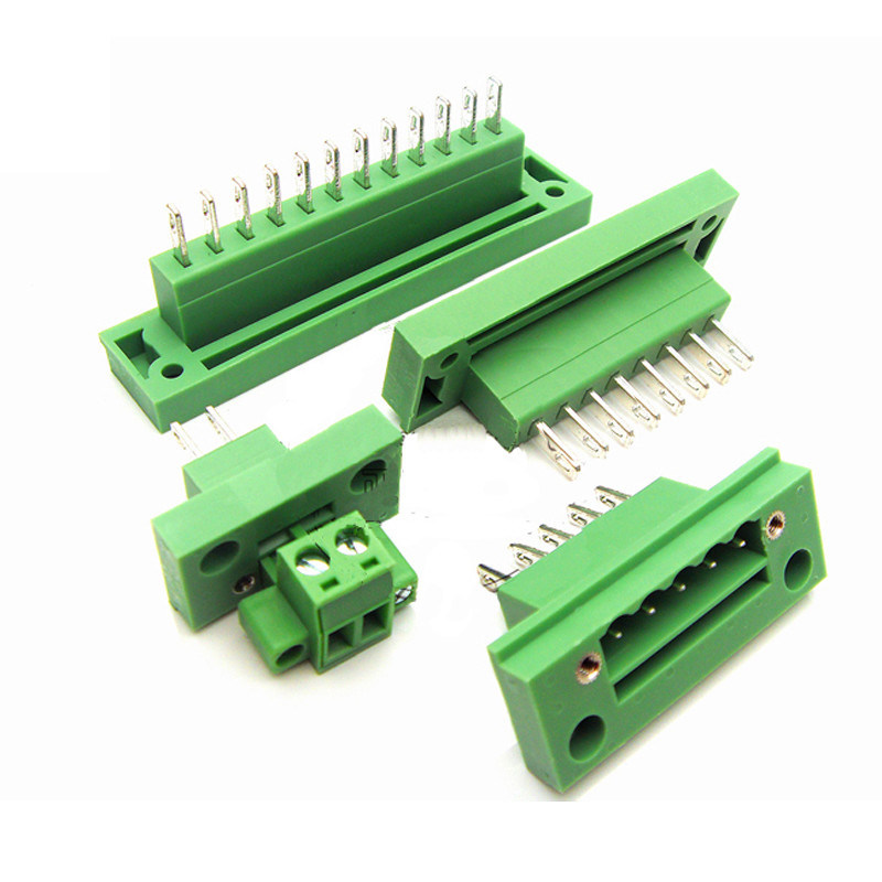 5.08 mm pitch Feed Through Flange Screw Terminal Blocks Panel Mount