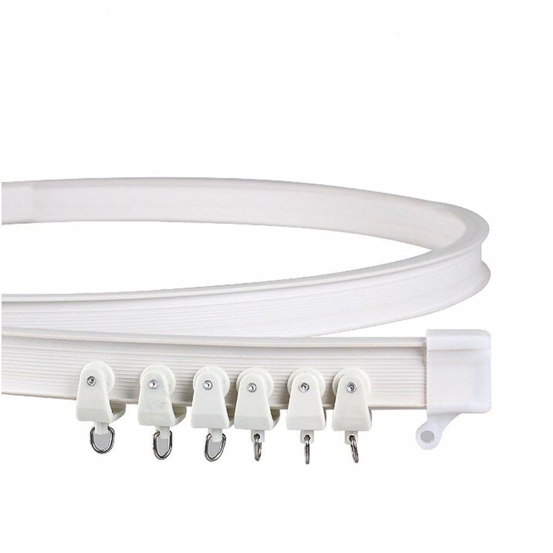 Bendable Plastic Metal Alloy Window Curved Curtain Rod Track Rail