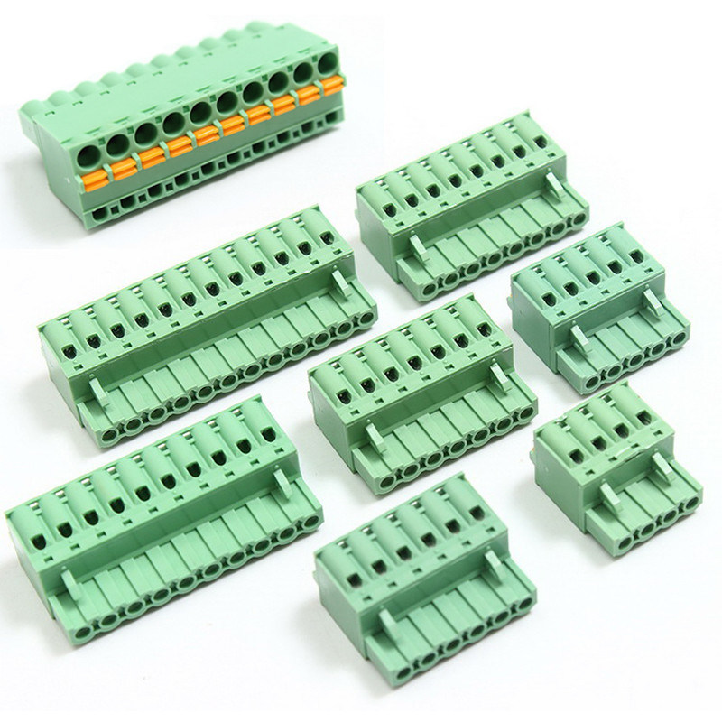 5.08mm Pitch Plugin Screwless Terminal Blocks Plug Horizontal Wiring Entry
