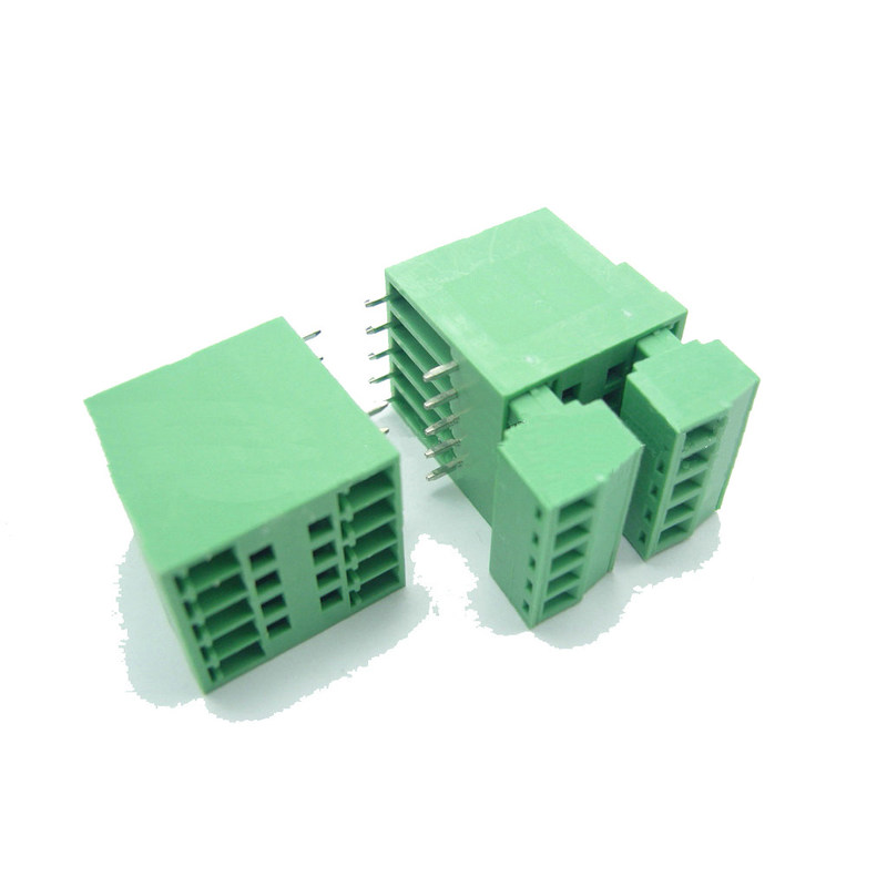3.81mm Pitch Dual Row PCB Pluggable Screw Terminal Blocks Plug + Angle