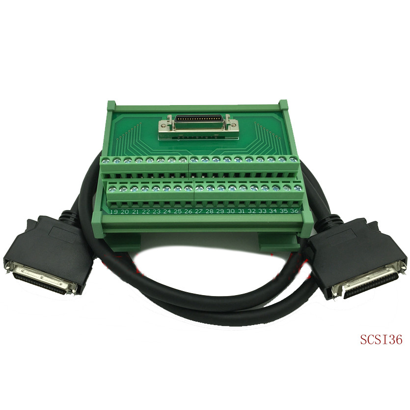 SCSI 36 Pin Servo Connectors Terminal Blocks Breakout Board Adapter