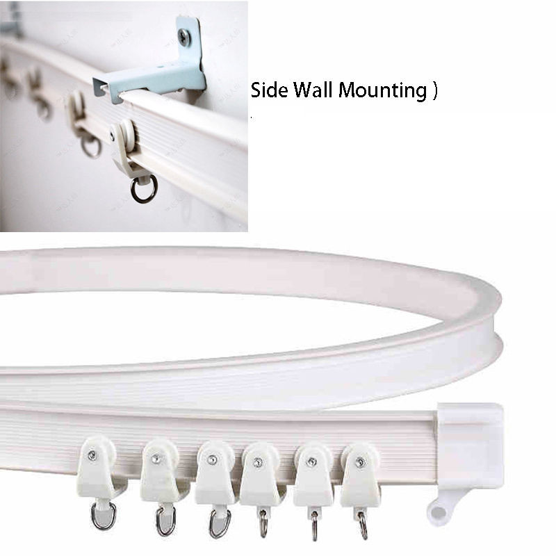 Bendable Plastic Metal Alloy Window Curved Curtain Rod Track Rail