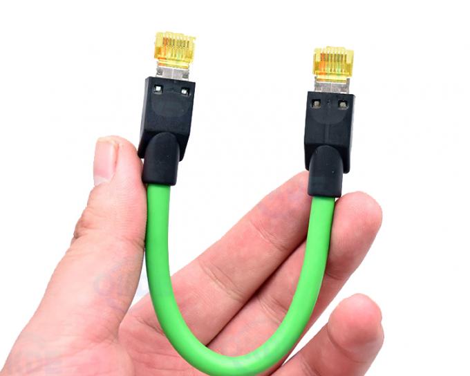 Flexible Drag Chain Cable M12 to RJ45 Plug Connector Network