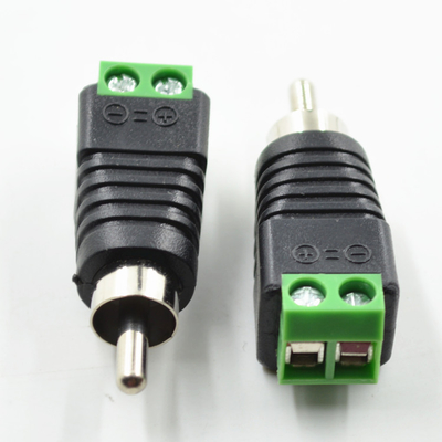 UTP Cat5/Cat6 Cable Audio/Video AV Male RCA to Screw Terminal Blocks