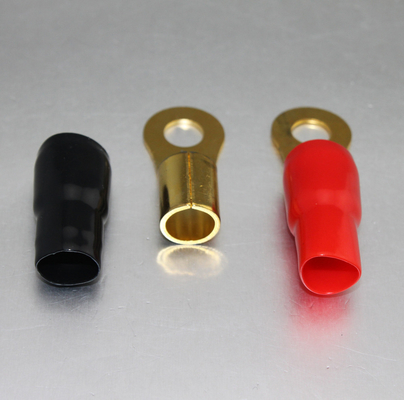 Audio Crimp Ring Terminal Gold Plated 0GA/ 2GA /4GA /6GA /8GA / 10GA