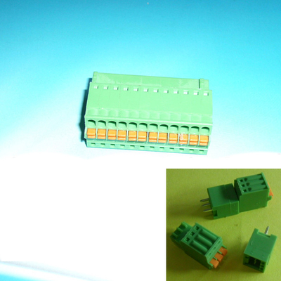 2.50mm Pitch Screwless Spring Crimping Pluggable PCB Terminal Blocks