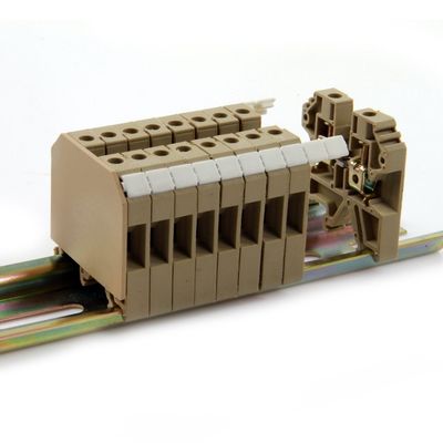 SAKZDU 2.5N DIN Rail Screw Clamp Terminal Blocks 800V 24A 2.5 mm² Wiring Gauge