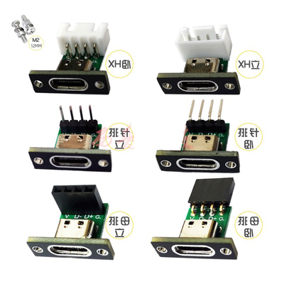 USB Type-C  4 Pin Female Jack 2.54mm Connector Breakout PCB Board Charge Port USB Socket Type C