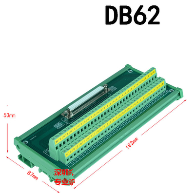 DB62 D Sub 62 Pin Female Socket D Sub Terminal Block Breakout Board Adapter Connector DIN Rail