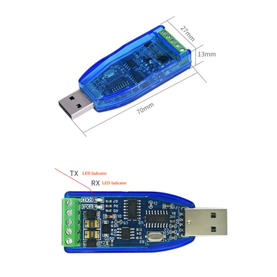 Converter USB to RS485 Signal Adapter CH340 Chip Driver With LED Indicator