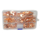80pcs Open Barrel Wire Crimp Copper Ring Lug Terminals Assortment Set Kit OT 10A  to 100A