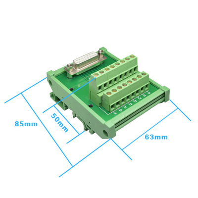 DB15 Single End Connectors D Sub 15 Pin Terminal Block Breakout Board DIN Rail