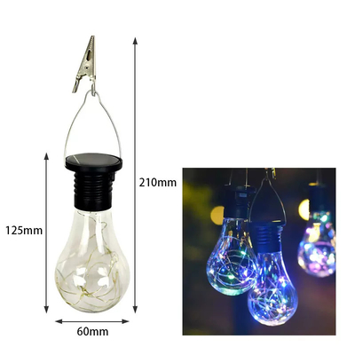 Solar Light Bulb Hanging Outdoor Garden Camping Lighting LED Solar Lamps 6 - 8 Hours