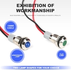 LED Indicator Light Power Signal Light Waterproof Pilot Lamp With Cable Mounting Hole 6mm 8mm 10mm to 25mm
