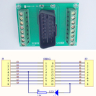 OBD2 16pin Connectors to Terminal Blocks Breakout Board DIN Rail Mounting