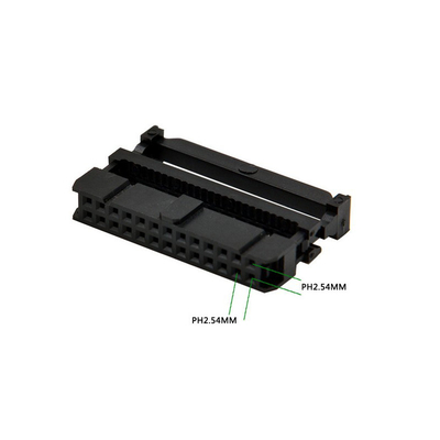 2.54mm Flat Cable IDC Female Socket Rectangular Receptacle Connector 6 - 64 Pins Replacement