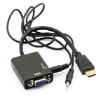 1080p Hdmi Male to VGA Female with Audio Cable Converter Adapter for HDTV PC