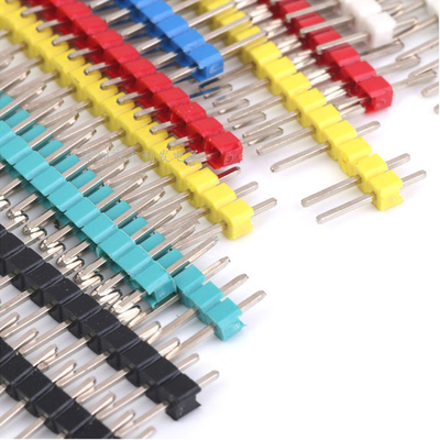 Colored 40 Pins 2.54mm Single Row  Straight Pin Header Male Connector Strip for Arduino