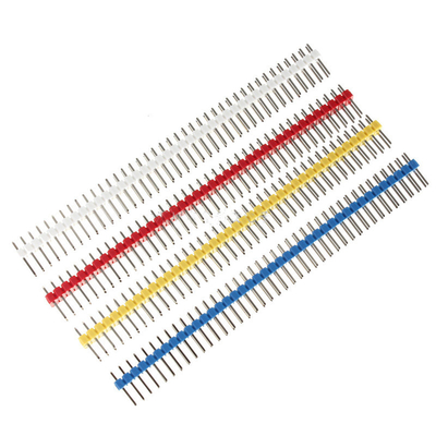 Colored 40 Pins 2.54mm Single Row  Straight Pin Header Male Connector Strip for Arduino