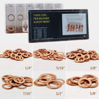 110pcs 6 Sizes Metric Copper Flat Ring Washer Gaskets Assortment Set Kit IMPA813080