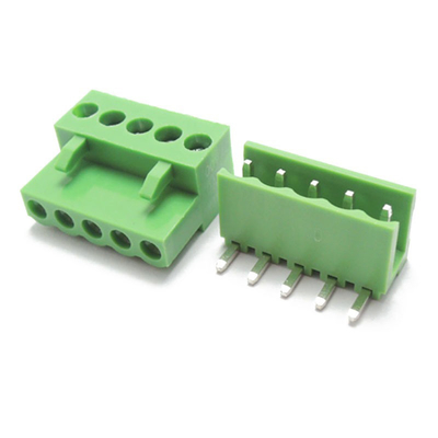 3.96mm Pitch PCB Pluggable Screw Terminal Blocks Plug + Pin Header Socket Green HT3.96