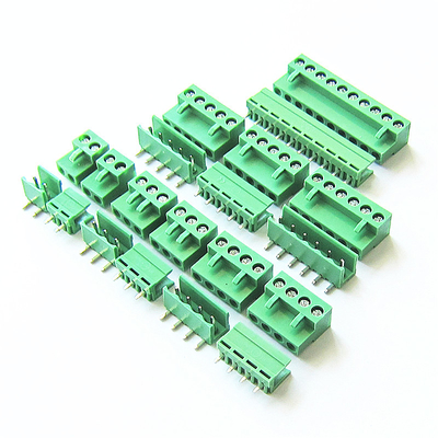 3.96mm Pitch PCB Pluggable Screw Terminal Blocks Plug + Pin Header Socket Green HT3.96