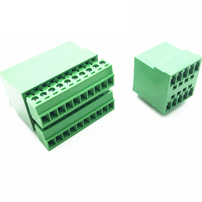 3.81mm Pitch Dual Row PCB Pluggable Screw Terminal Blocks Plug + Angle Pin Header
