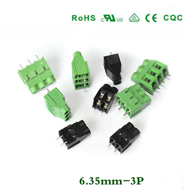 6.35mm / 0.25" PCB Screw Terminal Block Connector 2-pin 3-pin Jointable